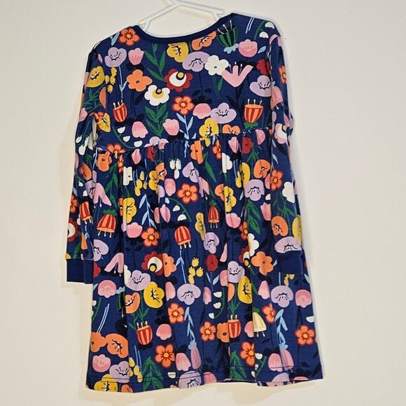 Hanna Andersson Blue Floral pattern dress size 110 US 5 - Picture 3 of 6